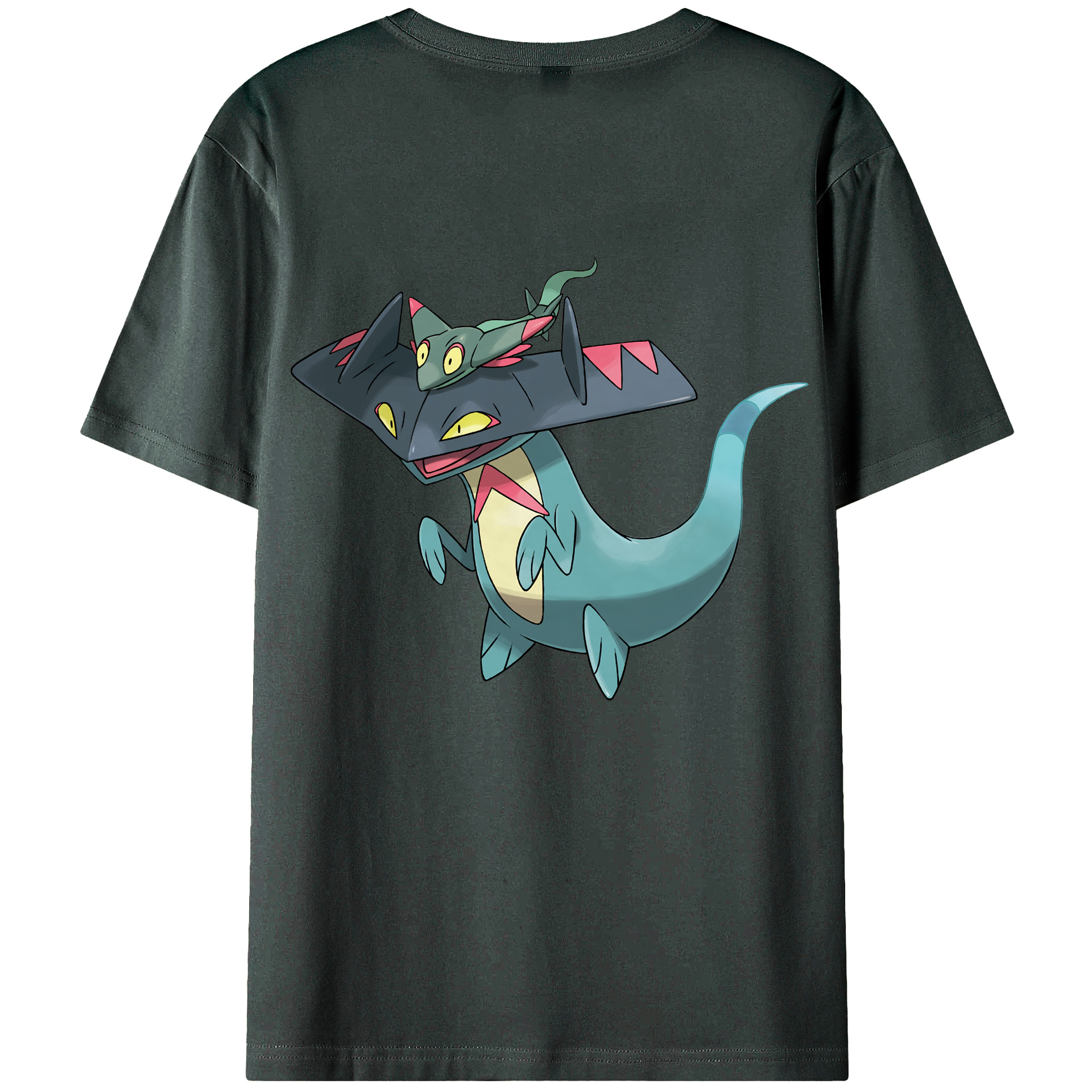 （画像用） ポケットモンスター Pokémon 綿100％ メンズ半袖Tシャツ（バックプリント） 通気性
